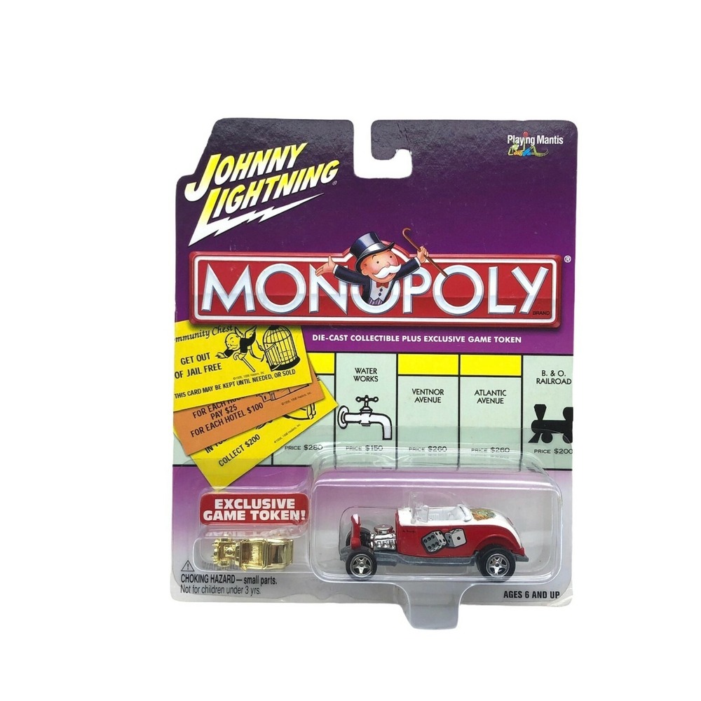 Johnny Lightning‎ Monopoly Dice/Money 1932 '32 Ford Hi Boy Street Rod Car 1/64
